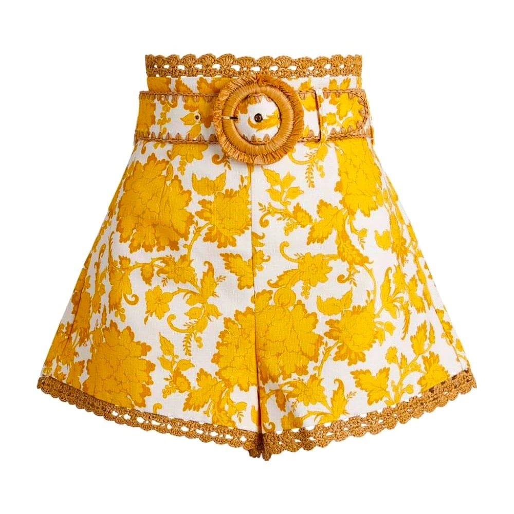 Zimmerman high-waisted postcard shorts NEW w/tags